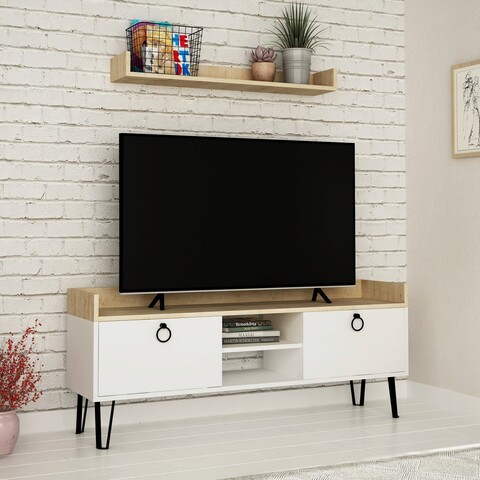 Comoda tv, decortie, keday, stejar alb