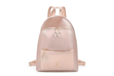 Rucsac Beverly Hills Polo Club, 707, piele ecologica, roz auriu