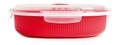 Recipient pentru gatit la aburi in cuptorul cu microunde, Snips Steamer, 2 L, polipropilena, rosu