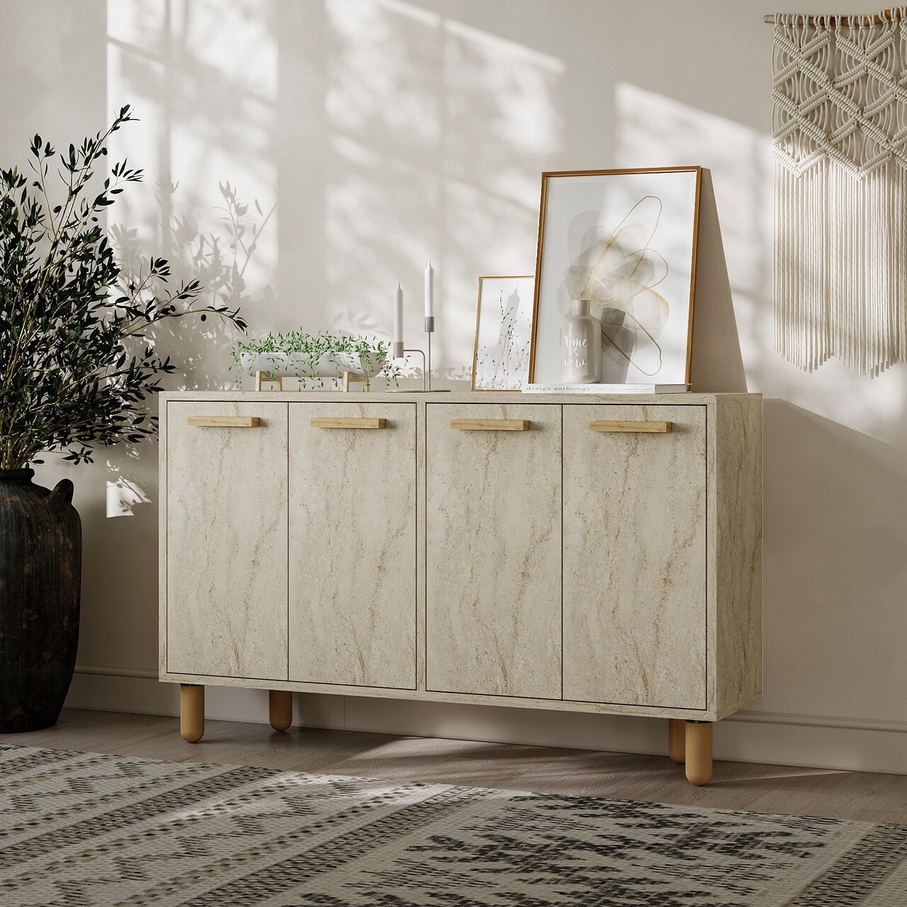 Consola, Odessa, Venedik, 120x73.6x29.6 cm, Travertin - 1 | YEO