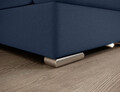 Coltar extensibil stanga 3 locuri ELTAP, LT-40GO, Siber, 270x186x93 cm, lemn/poliester, albastru inchis
