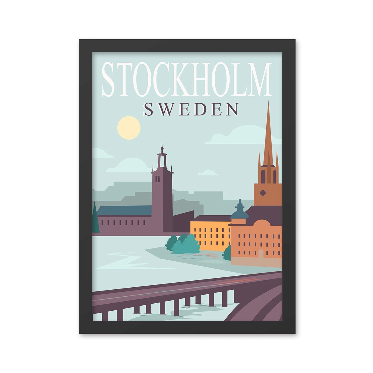 Tablou decorativ, Stockholm (35 x 45), Polistiren, Multicolor - view 2
