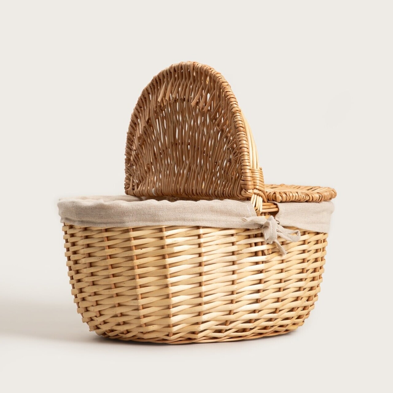 Cos de picnic Elvora, Homla, 39x26x34 cm, rachita, natur/bej - view 3