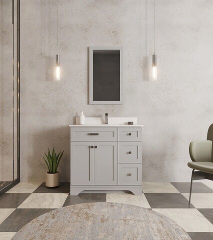 Set mobilier de baie (2 piese), jussara, yellowstone 36, gri