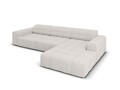Coltar dreapta 4 locuri, Jennifer-140, Micadoni Home, 284x166x70 cm, tesatura chenille din poliester, gri deschis