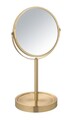 Oglinda cosmetica Alata, Wenko, 18.5x15x35 cm, metal/sticla, auriu