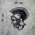 Decoratiune de perete, Soldier, Metal, Dimensiune: 33 x 40 cm, Negru