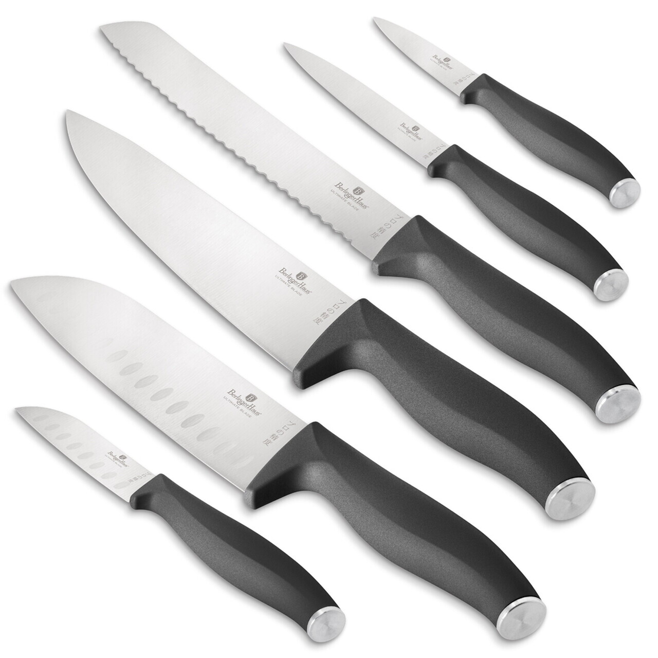 Set 6 cutite Berlinger Haus, Anthracite, inox, antracit mat - imagine 6