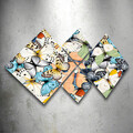 Set 4 tablouri decorative, 4MDF709257052, MDF, Imprimat UV, Multicolor