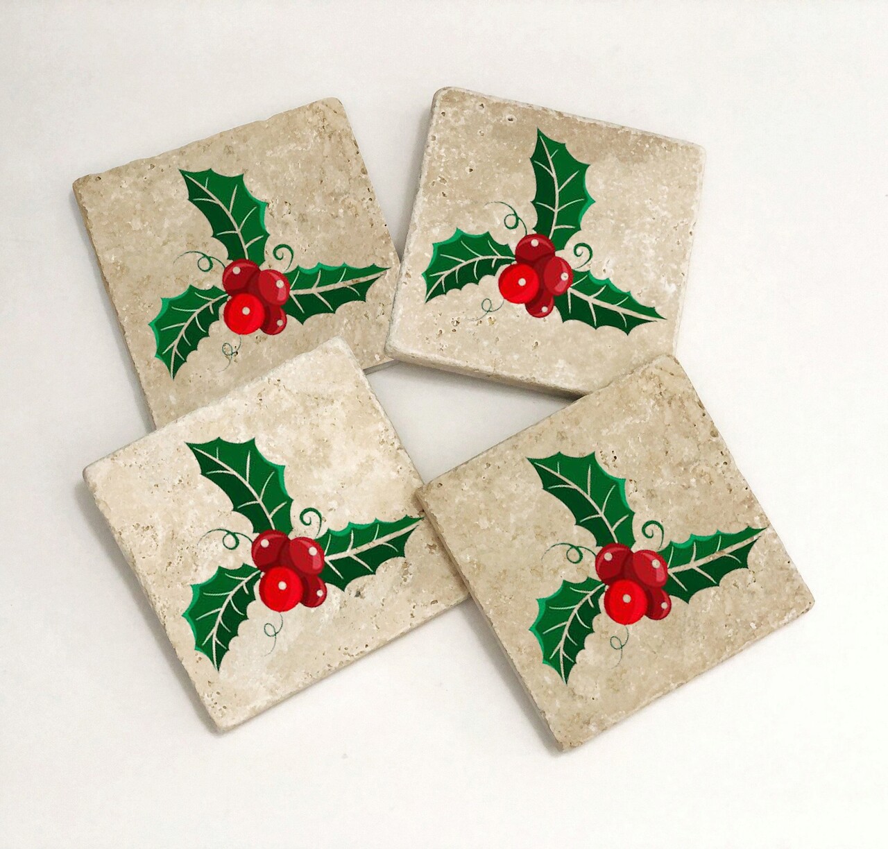 Set suporturi de pahare, Hermia, 366TYR1229, 10 x 10 x 1 cm, 4 piese, Multicolor - view 2