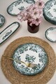 Set de mic dejun, Hermia, 667PRS1738, Portelan, Platou cu măsline: 22 x 7 cm (2 bucăți), Alb/Verde