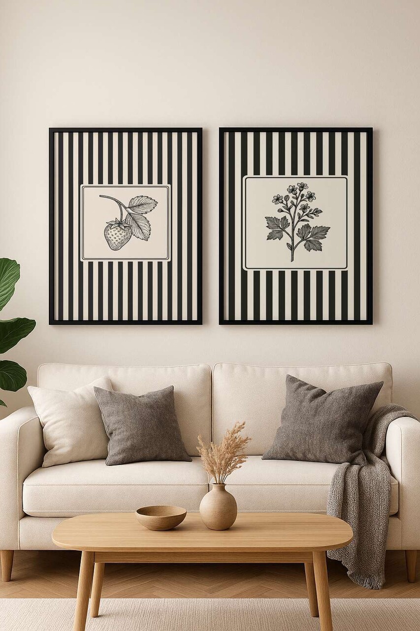 Set 2 tablouri decorative, Czgl1-50 x 70, Cadru: 100% LEMN MASIV (Grosime: 2,5 cm), Multicolor - view 2