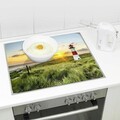 Protectie universala pentru aragaz Maximex, Lighthouse, 56x50 cm, sticla, multicolor