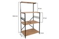 Dulap de bucatarie Anemon, Kalune Design, 60x45x124 cm, natural/negru