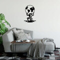 Decoratiune de perete, Atlas, Metal, Dimensiune: 49 x 70 cm, Negru