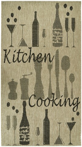 Covor pentru bucatarie Zara Cooking, Decorino, 80×150 cm, polipropilena, bej Decorino
