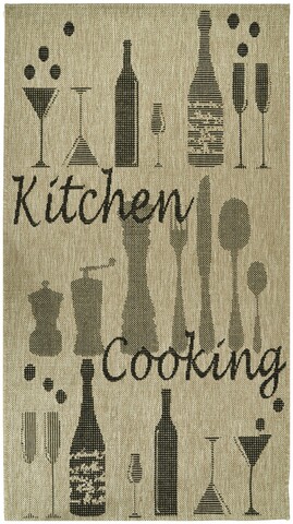 Poza Covor pentru bucatarie Zara Cooking, Decorino, 80x150 cm, polipropilena, bej