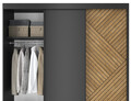 Dulap pentru haine ELTAP, Marrphy III, 180x60x220 cm, MDF/ABS, negru/maro