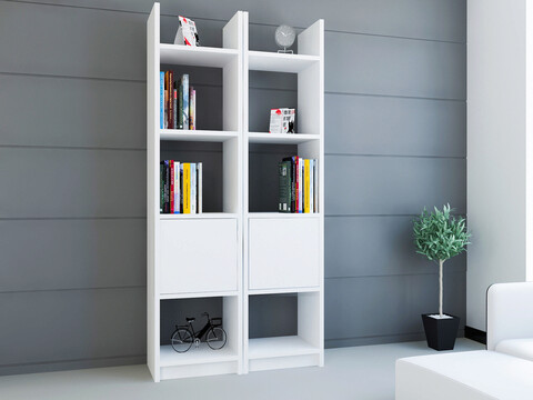 Corp biblioteca, decorotika, esbi 102, 66.2x150x29.5 cm, alb
