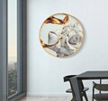 Ceas de perete, Rose, Mauro Ferretti, Ø80 cm, sticla/MDF/metal, multicolor