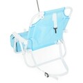 Set scaun cu parasolar si geanta frigorifica pentru copii, Kids Beach, L.37 l.28 H.45, albastru