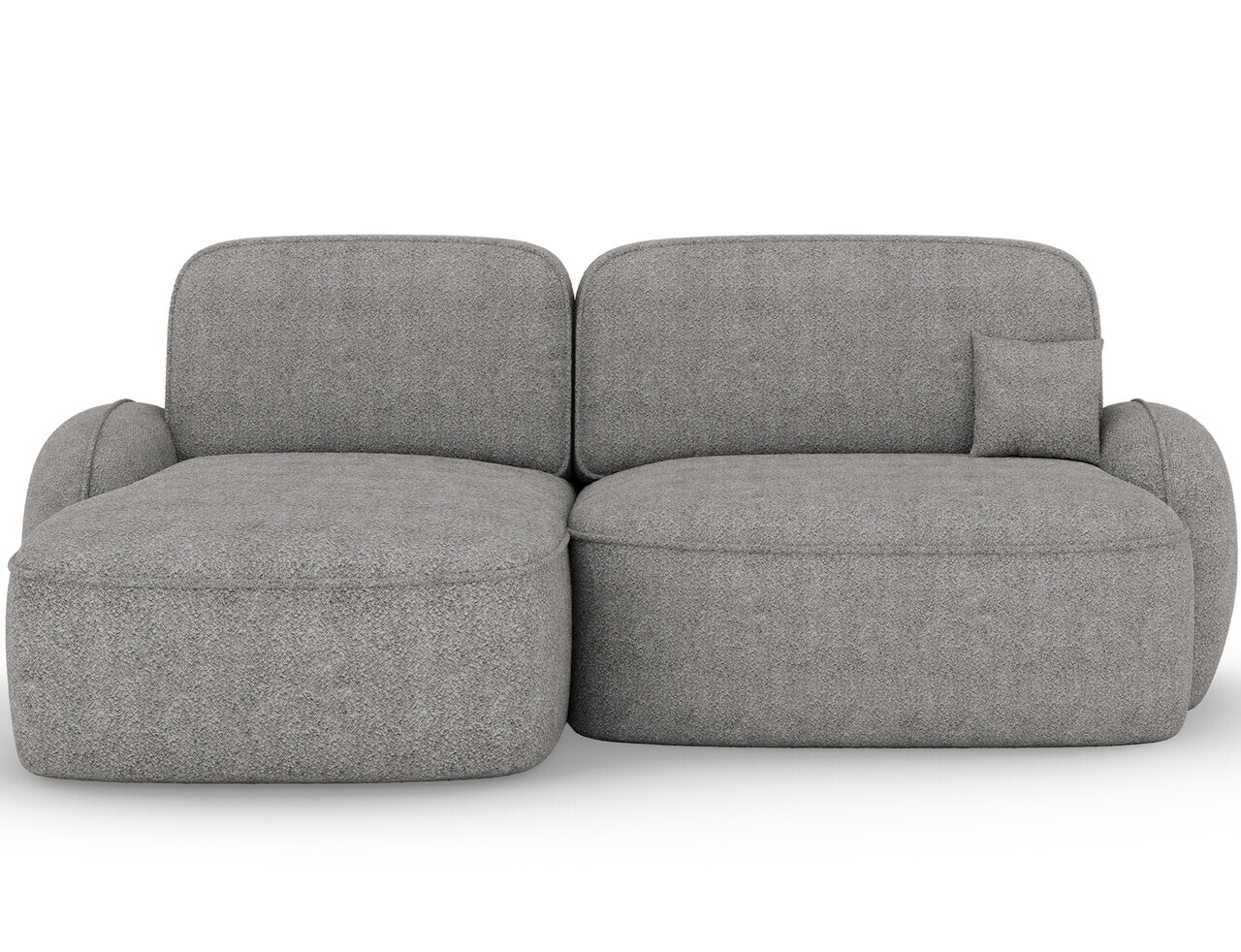 Coltar extensibil stanga 3 locuri ELTAP, Tesalia, 240x150x93 cm, lemn/tesatura boucle, gri — imaginea 4