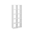 Biblioteca cu 10 compartimente, Scandinavian Style, Vasagle, 65.5x30x161.5 cm, PAL, alb cloud