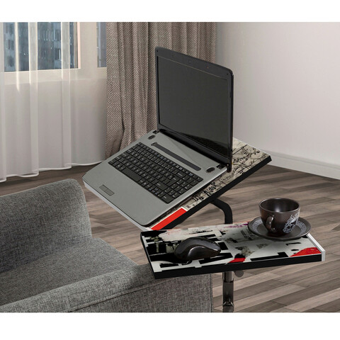 Masuta laptop, sapphire, glen 766, pal, alb negru
