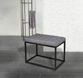 Bancuta, Wenko, Amandola, 59 x 45.5 x 39 cm, metal/poliester, gri/negru