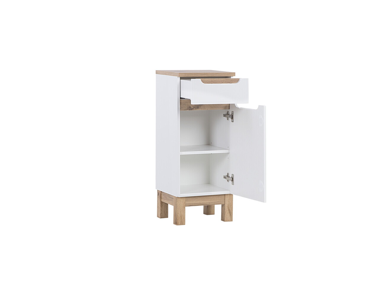 Set mobilier baie Bali White Lava 60 cm, dulapuri, masca cu lavoar si cabinet cu oglinda, Comad, MDF/PAL, alb - view 12