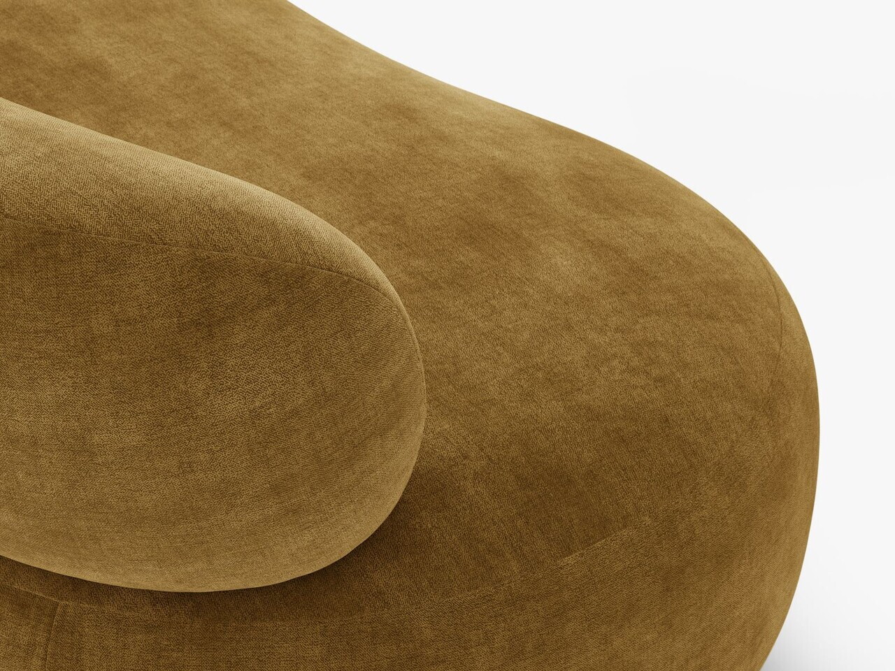 Canapea 3 locuri, Aura, Micadoni Home, 186x101x75 cm, tesatura Chenille, galben mustar — imaginea 6