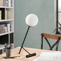 Lampa de masa, Tatum, 584TTM1716, Metal, Alb/Negru