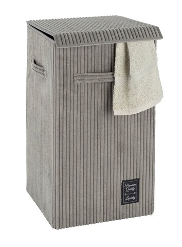 Cos pentru rufe, wenko, cora, 33 x 33 x 58 cm, 63 l, poliester, gri