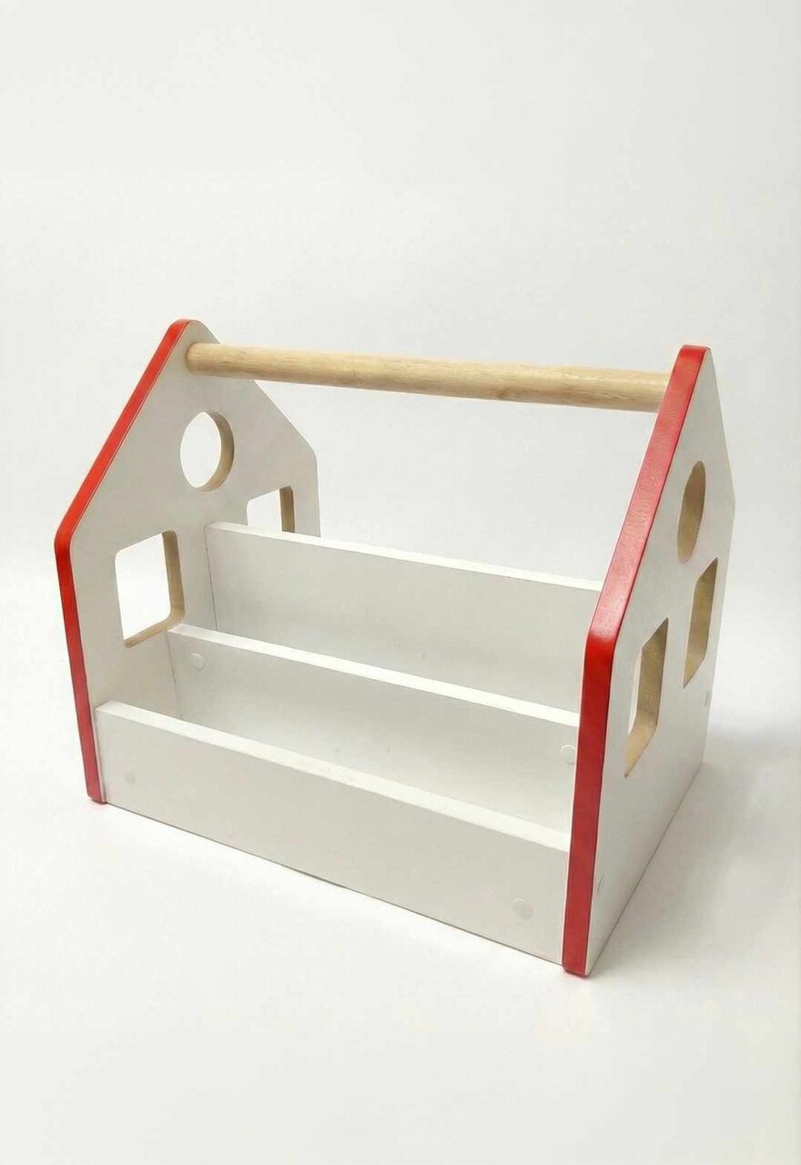 Cutie de cărți, Hanah Home, Artmtkbkcddy, 50x40x32 cm, Rosu/Alb - imagine 3