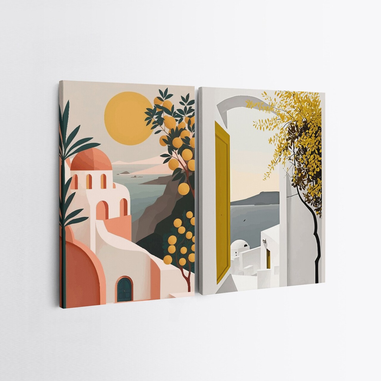 Set 2 tablouri decorative, 2KNV4328, Lemn, Multicolor - view 2