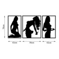 Decoratiune de perete, Good Bad Sexy, Metal, 42 x 70 cm, 2 piese, Negru