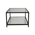 Masuta de cafea, Neostill, Astro sehpa / şeffaf temperli cam S400, 90x40x60 cm, Fume / Negru