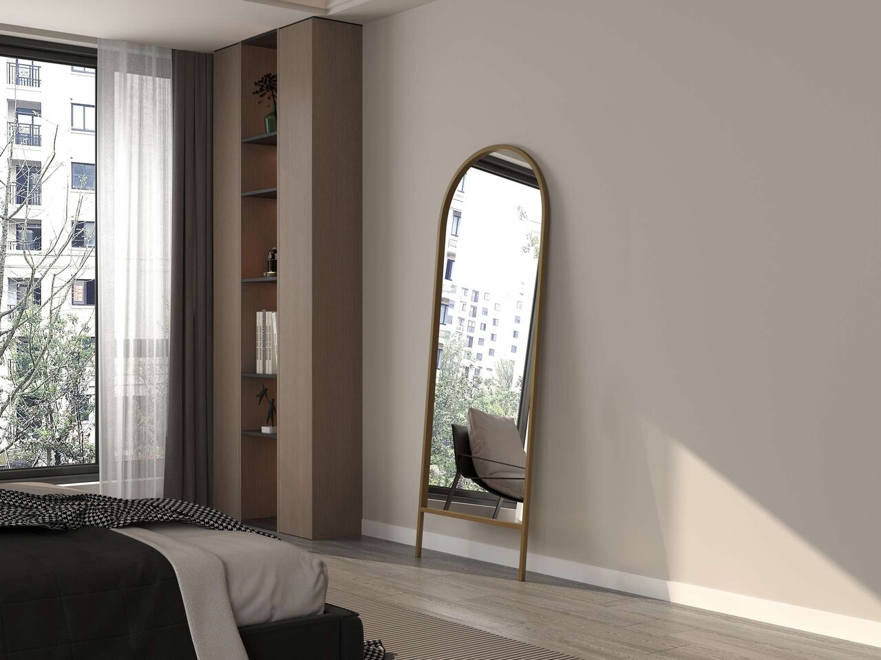 Oglinda Cheval Hanah Home Basiko 70x180 cm Metal Auriu