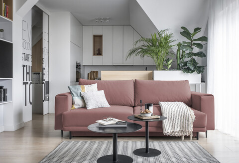 Canapea extensibila 4 locuri ELTAP, SO-DAL-24VE, Dalia, 248x84x95 cm, lemn/poliester, roz