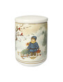 Recipient cu capac, Cuccioli Romantic Kids, Brandani, 10x14.5 cm, portelan New Bone China