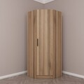 Dulap pentru haine, Minerva, Kale 1 Walnut, 74x210x52 cm, PAL, Maro