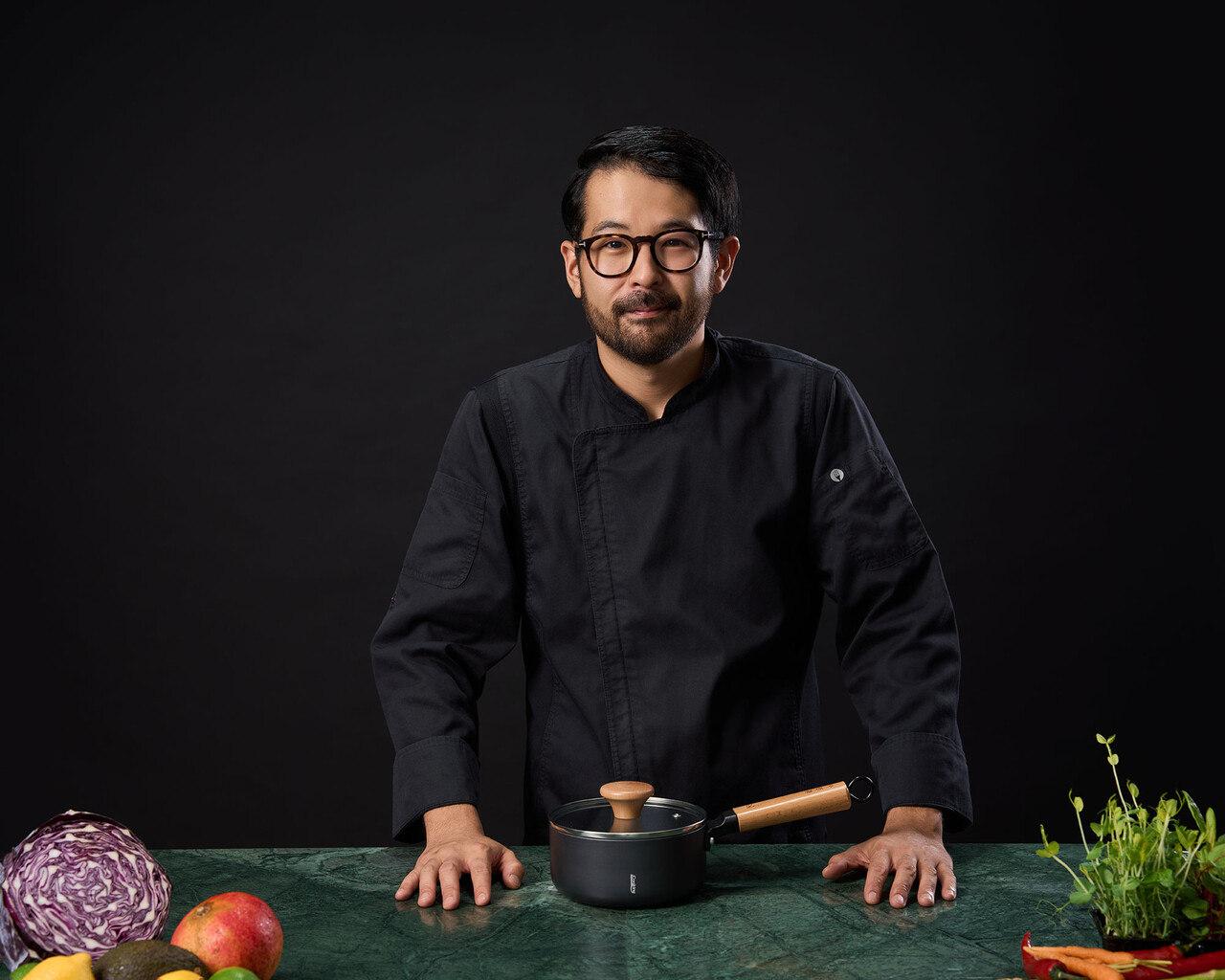 Oala cu capac Samurai Gourmet by Rikito Watanabe si Cooking by Heinner, 16x7 cm, 1.4 L, aluminiu, negru/natur - imagine 2