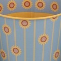 Set 3 ghivece cu tavita Sunflower, Creaciones Meng, 10x10, metal galvanizat