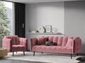 Canapea extensibila, Canna, Mazzini Sofas, 3 locuri, 225x100x85 cm, catifea, roz