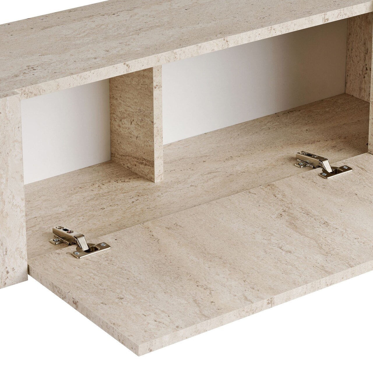 Comoda TV, Hanah Home, Nexus, 180x30x45 cm, Travertin / Auriu - imagine 5
