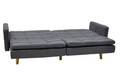 Canapea extensibila 3 locuri Flexible, Pakoworld, 198x87x76 cm, textil, gri inchis