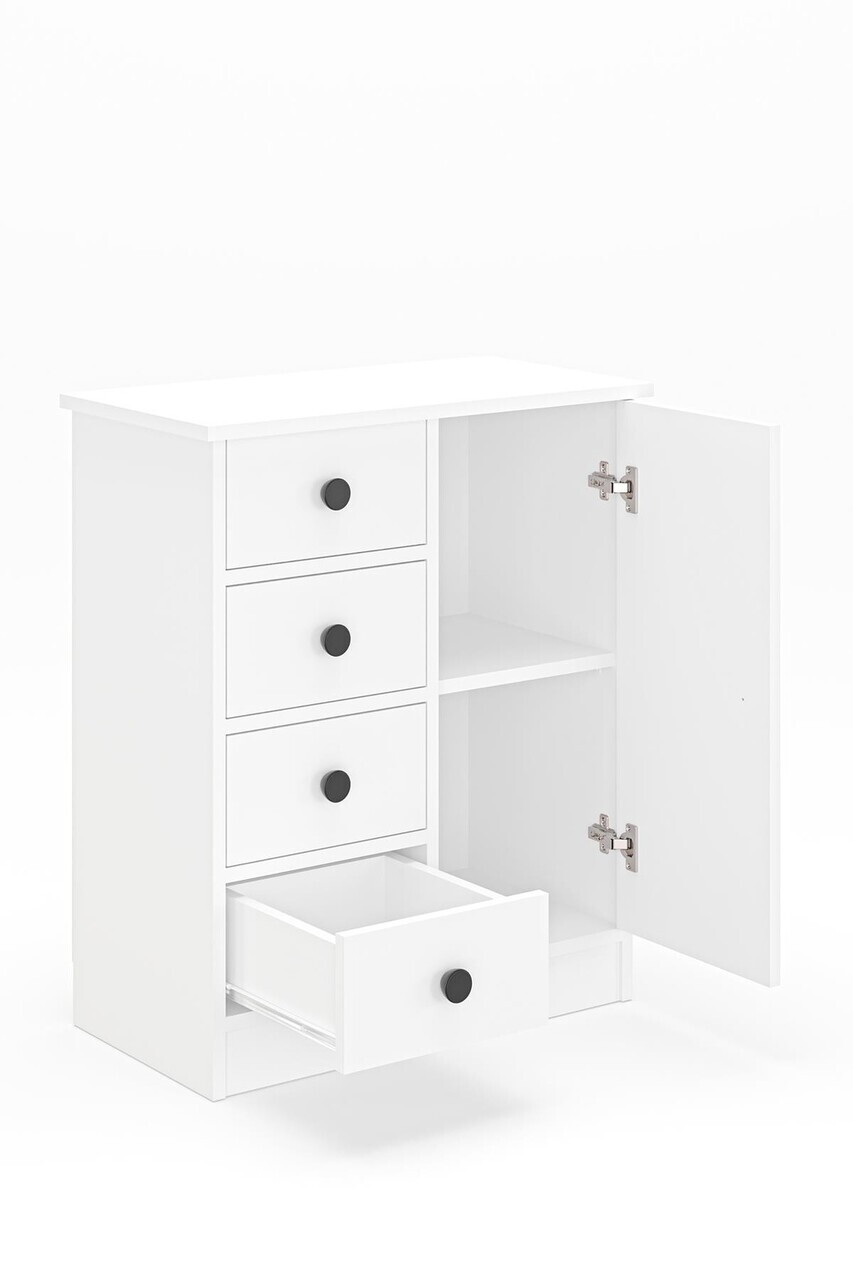 Dulap multifunctional, Hanah Home, Elmar, 66x82x34 cm, Alb — imaginea 3