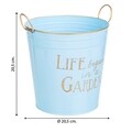 Ghiveci Life in Garden, Creaciones Meng, 20.5x20.5 cm, albastru