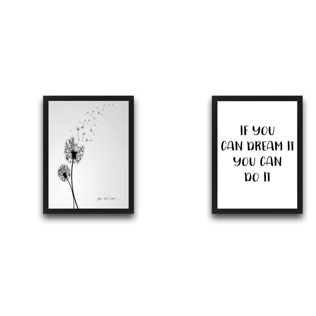 Set 2 tablouri decorative, Dandelion Set, PAL, Hartie, Multicolor - 1 | YEO