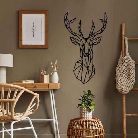 Decoratiune de perete, 5038, Metal, Dimensiuni: 36 x 61 cm, Negru